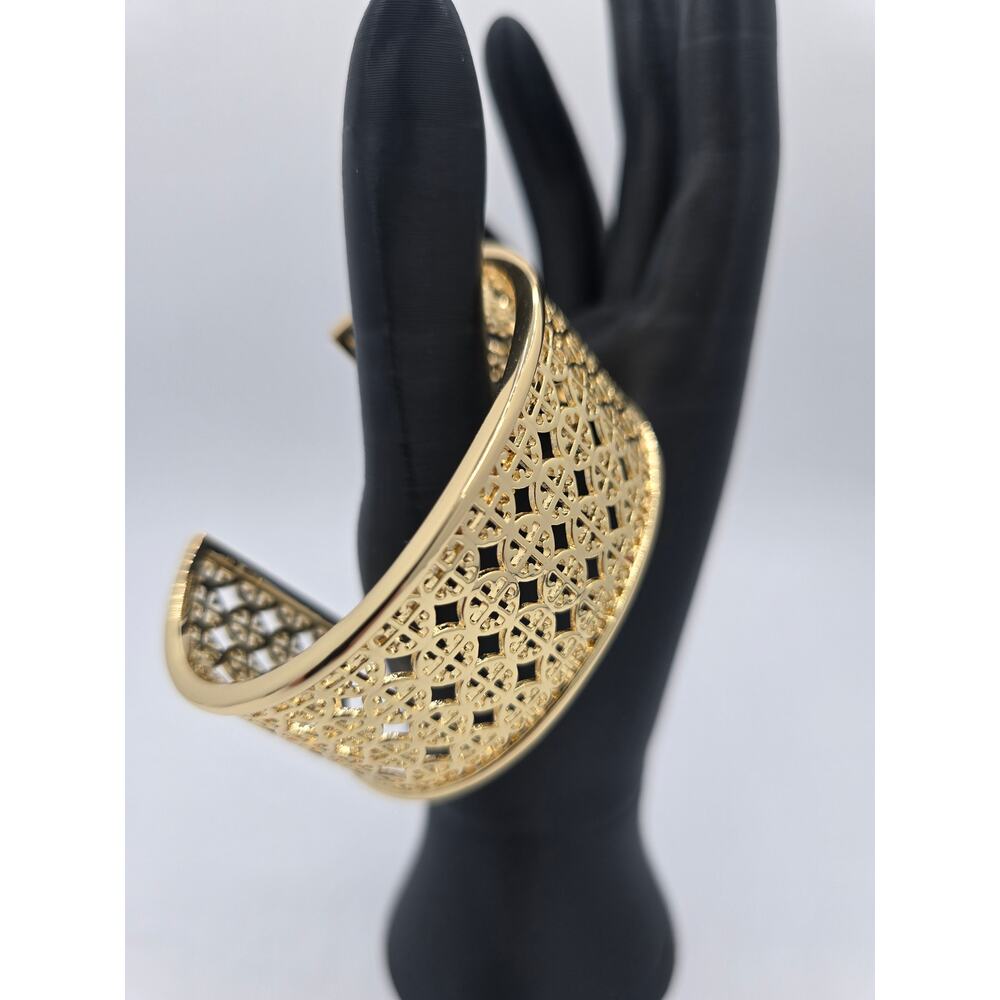 Tory Burch Miller Gold-Tone DoubleT Logo Cuff Bracelet NWOT - MSRP=$198.00!!